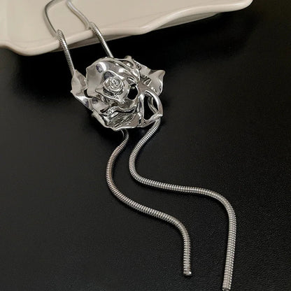Rose Bolo Lariat Necklace