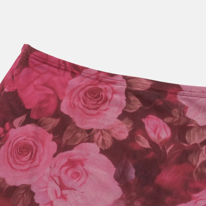 Rose Top & Skirt Two Piece Set