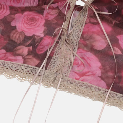 Rose Top & Skirt Two Piece Set