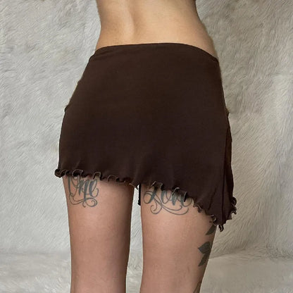 Ruched Mini Skirt