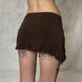 Ruched Mini Skirt