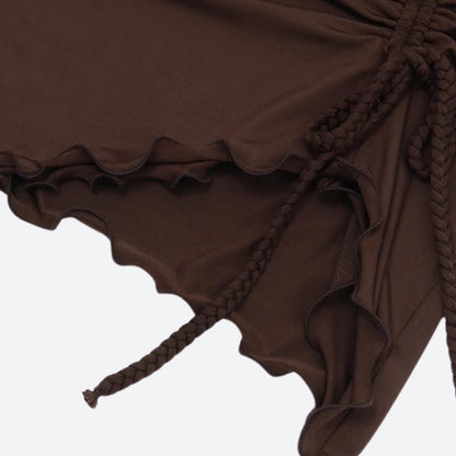 Ruched Mini Skirt