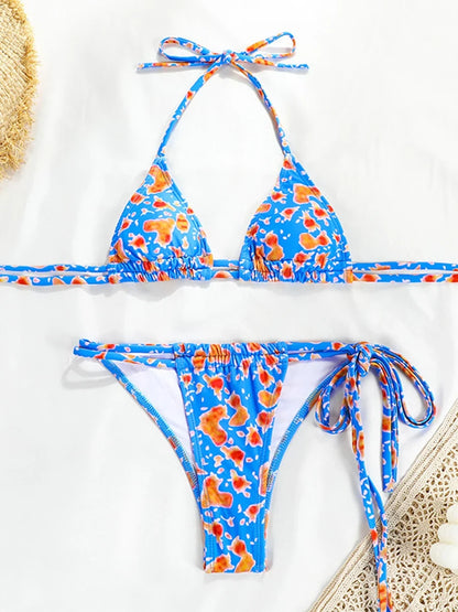 Ruched Triangle Bikini Set