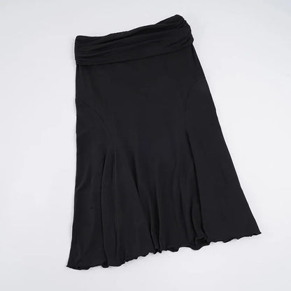 Ruched Waist Midi Skirt