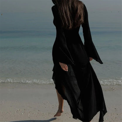 Ruffle Beach Cover Up Dress
