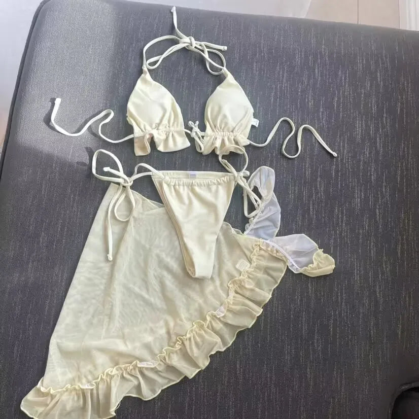 Ruffle Triangle Bikini Set