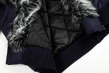 Versatile High Street Quilted Hooded Fur Jacket
