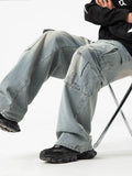 Black & Blue Workwear Denim Cargo Jeans