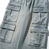 Black & Blue Workwear Denim Cargo Jeans