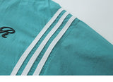 Oversized Windbreaker Striped Jacket