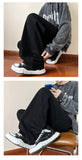 Ankle-length Baggy Washed Denim Pants