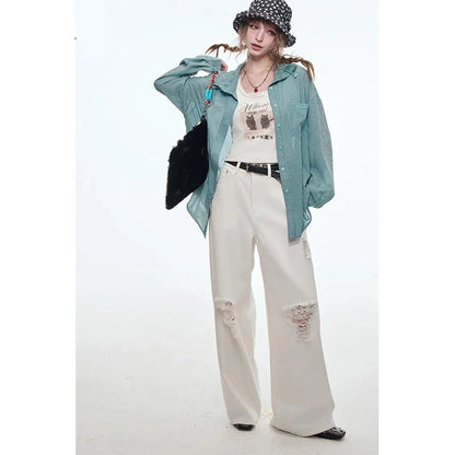 Chic Loose Wide Leg Jeans Jeans