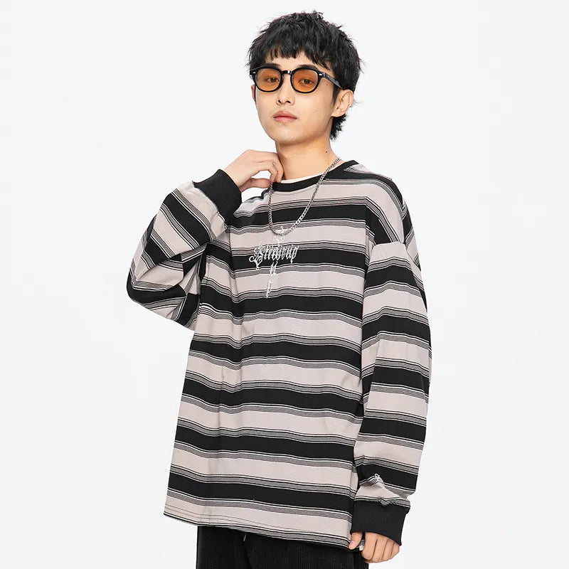 Vintage Striped Gothic Sweatshirt