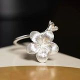Retro Flower Sterling Silver Bohemia Ring