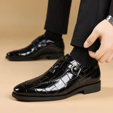 Luxury Crocodile Pattern Leather Business Shoes