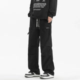 Solid Color Casual Loose Wide Leg Cargo Pants