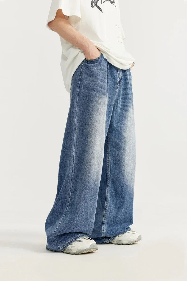 Wide-Leg Baggy Denim Jeans