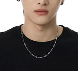 Men Punk Titanium Steel Cross Chain Necklace