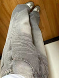 Streetwear Washed High Waist Wide Leg Jeans