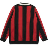 Vintage Embroidered Striped Knitted Sweater