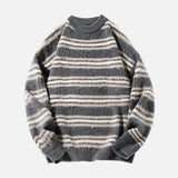 High-Quality Hip Hop Striped Knit Sweater