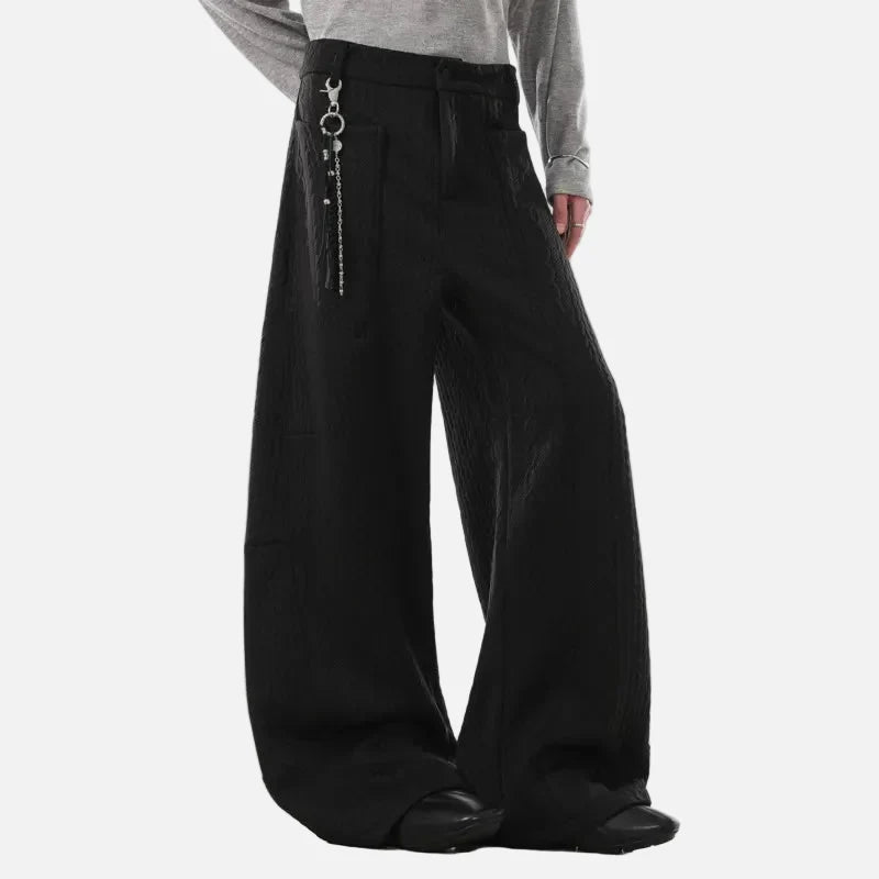 Versatile Thick Lined Wide Leg Casual Pants