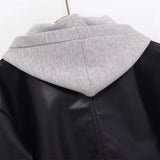Essential Streetwear Patchwork Leather Effect Jacket