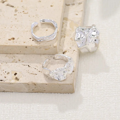 Y2K Vintage Irregular Pleated Open Ring