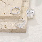 Y2K Vintage Irregular Pleated Open Ring