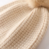 Cashmere Knitted Solid Beanie