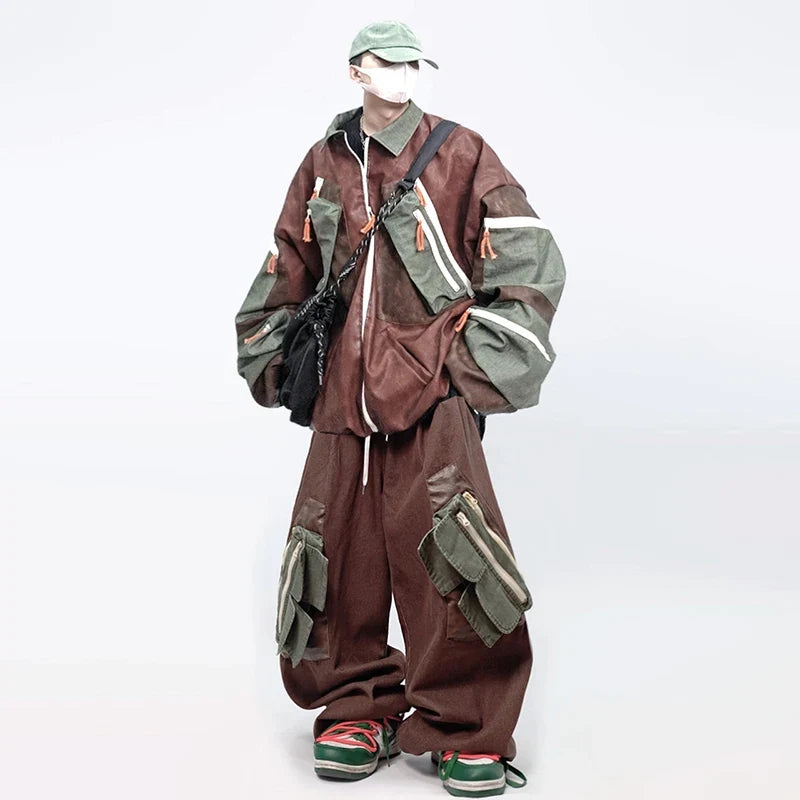 Streetwear Personalized Cargo Wide Leg Jeans