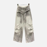 Y2K Retro Gradient Cargo Denim Jeans