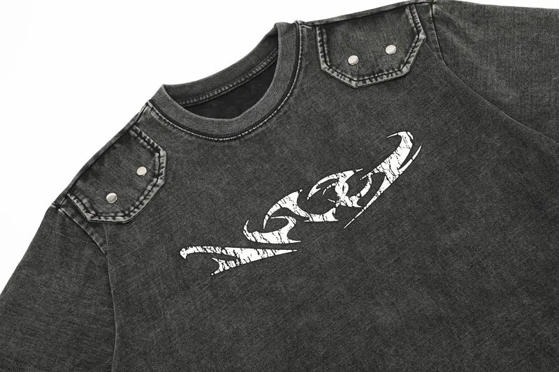 Vintage Retro Embroidery Patch T-shirt
