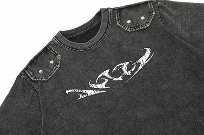 Vintage Retro Embroidery Patch T-shirt