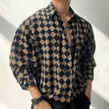 Retro Classic Fashionable Loose Fit Long Sleeve Shirt
