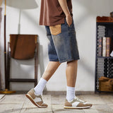 Versatile American Style Retro Washed Denim Short