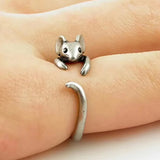Vintage Silver Animal Design Pinky Ring