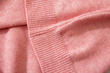 Vintage Peach Letter Embroidery Knitted Sweater