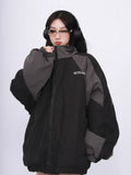 Oversized Energy Streetwear Patchwork Windbreak Jacket