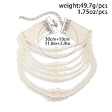 Elegant Imitation Pearl Beads Chain Necklace