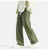 Wide-Leg Drawstring Cargo Pants