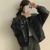 Warm Retro Minimalist Suede Lapel Leather Jacket