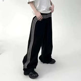 American Style Vintage Ribbon Spliced Loose Jeans