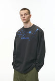 American Splatter Color Block Long Sleeve T-Shirt