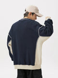 Insulated Loose Casual Letter Splice Sweatshirt