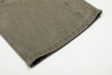 Vintage Pleated Spliced Distressed Wide Leg Jeans