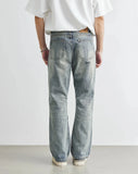 Men's Broken Copper Washed American Retro Jeans