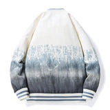 Vibrant Gradient Print Bomber Jacket