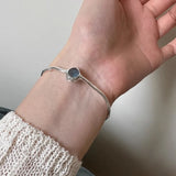Blue Stone Geometric Punk Bangle Bracelet