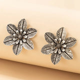 Exaggerated Ethnic Style Stud Earrings